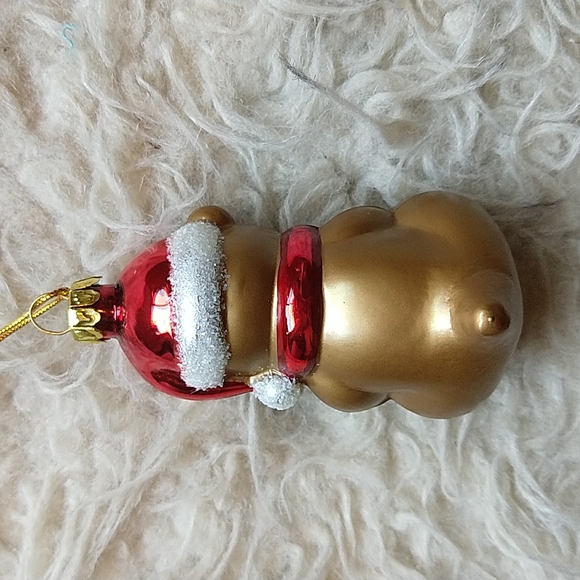 Vintage Avon Blown Glass Christmas Ornament Set Gift Box Snowman Bear Nutcracker - Picture 6 of 10